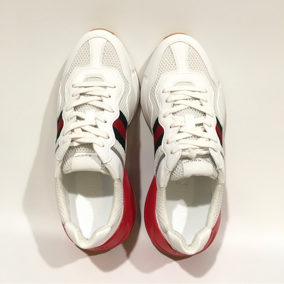 Gucci Rhyton Epilogue Sneaker -White / Red Textile -Mens US 10 -NIB - Picture 4 of 9